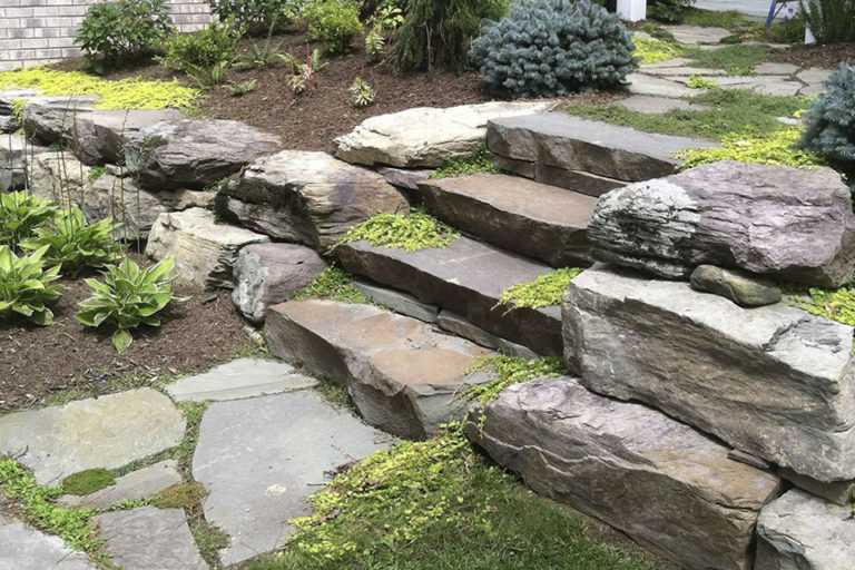 Natural Stone Steps, Patios & Walkways